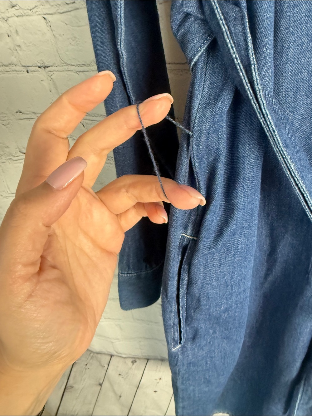 UNTUCKit Jean Button Down Dress Small - Picture 5 of 12
